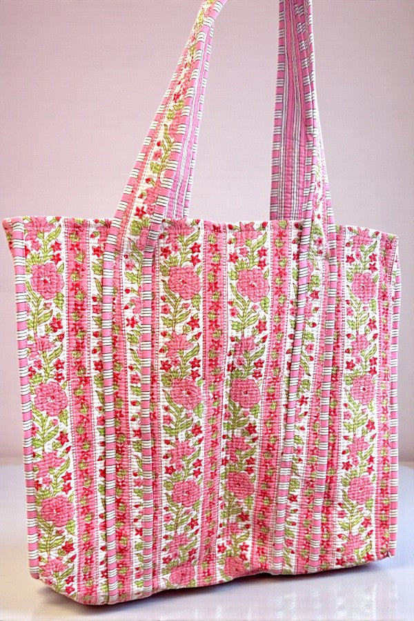 SC - ETA 2/20 - Ophelia Pink Floral Tote Bag