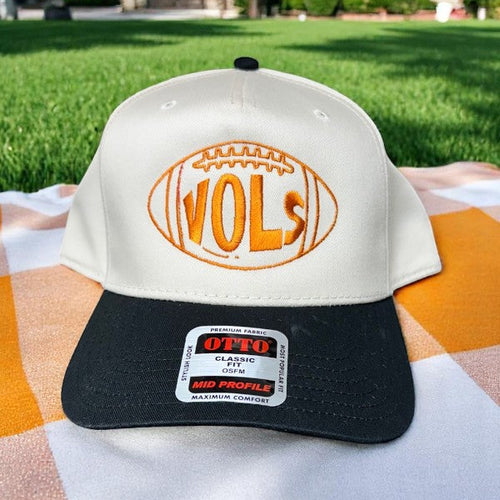 SC - Vols Football Natural/Black Embroidered Hat