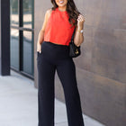 Ready to Ship | The Brooke - Black Wide Leg Full-Length with Pockets - Luxe Leggings by Julia Rose®