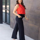 Ready to Ship | The Brooke - Black Wide Leg Full-Length with Pockets - Luxe Leggings by Julia Rose®