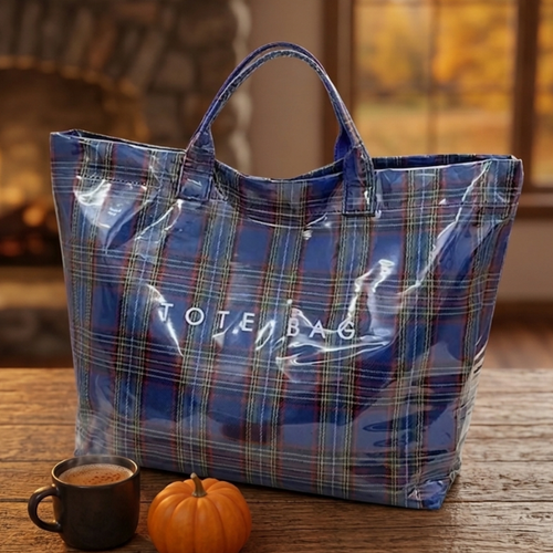 SC - ETA 9/8 - Blue Plaid TOTE BAG