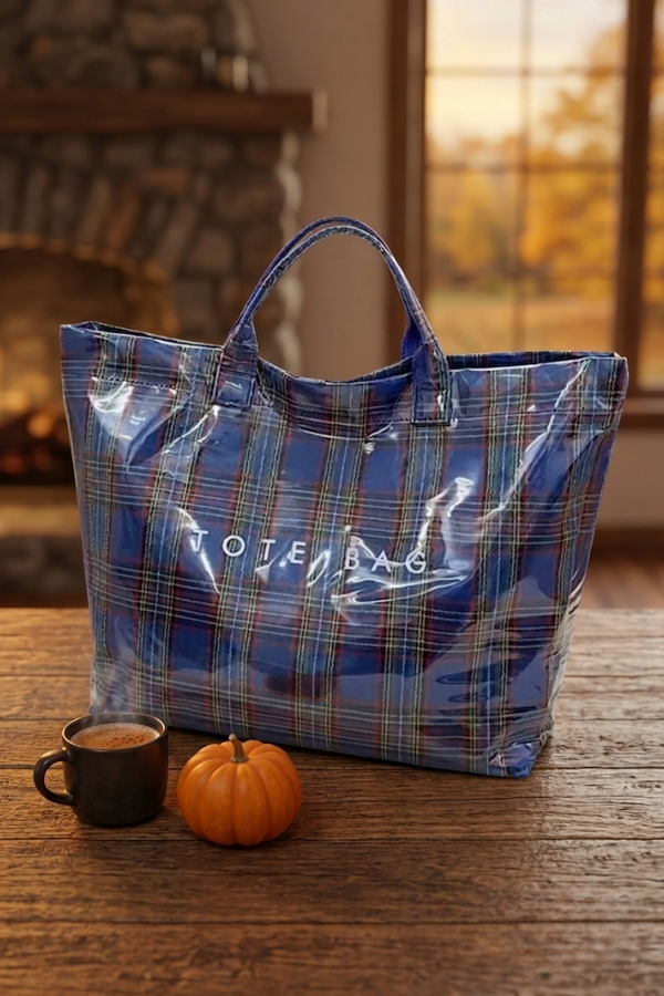SC - ETA 9/8 - Blue Plaid TOTE BAG