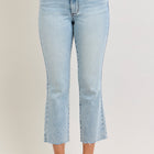 Martha Mid Rise Kick Flare w Raw Hem