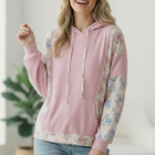 Sweet Spring Blossoms Color Block Hoodie