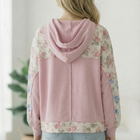 Sweet Spring Blossoms Color Block Hoodie