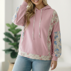 Sweet Spring Blossoms Color Block Hoodie