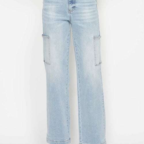 Judy Blue Full Size High Waist Straight Cargo Jeans