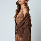 RAW EDGE EXPOSED SEAM BUTTON DOWN KNIT CARDIGAN
