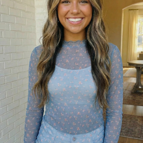 Oh My Darling Floral Mesh Top