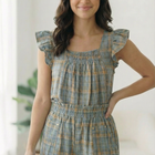A Country Weekend Blue Plaid Set