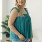 Dreamy Teal Tulle Tank Top