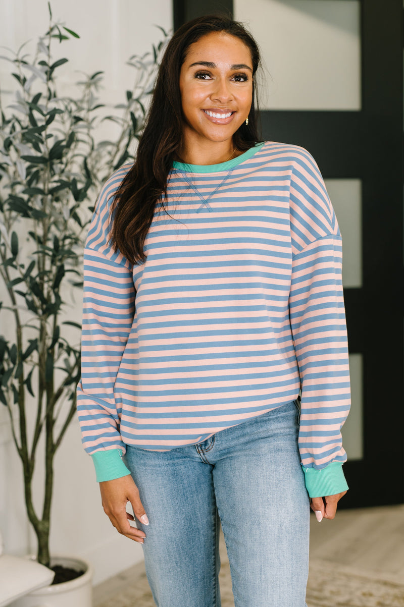 All For the Color Drop Shoulder Pullover