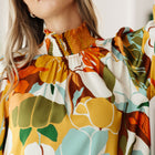 All Together Now Mock Neck Blouse