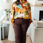 All Together Now Mock Neck Blouse