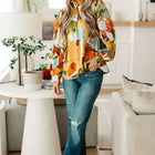 All Together Now Mock Neck Blouse
