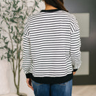 Almost Therapeutic Drop Shoulder Pullover in White and Black