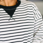 Almost Therapeutic Drop Shoulder Pullover in White and Black