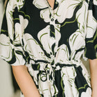 Art Show Puff Sleeve Midi Dress