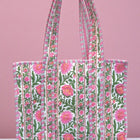 SC - ETA 2/20 - Ronan Green and Pink Floral Tote Bag