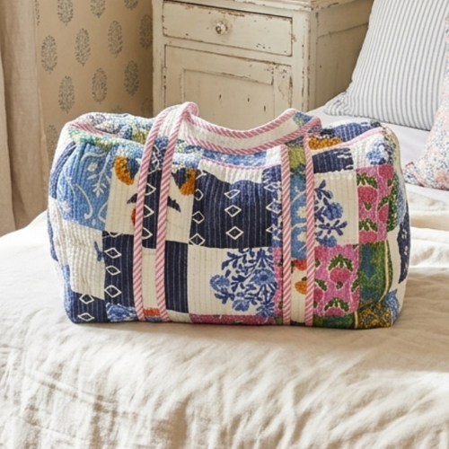 SC - ETA 7/20 - Luna Floral Patchwork Print Duffel Bag