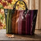 SC - ETA 9/8 - Dark Multicolor Striped TOTE BAG