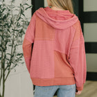 Balloon Sleeve Cut Sew Sweater Knit Top in Mauve