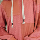 Balloon Sleeve Cut Sew Sweater Knit Top in Mauve