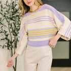 Barely Justified Striped Dolman Sleeve Top