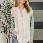 Because I Can Drop Shoulder Henley Top