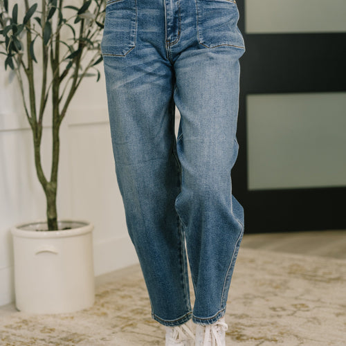 Bella High Waist Soft Barrel Stitch Thru Pocket