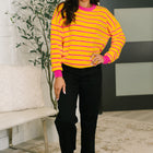 Bold Comfort Contrast Drop Shoulder Pullover