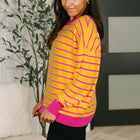 Bold Comfort Contrast Drop Shoulder Pullover