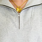 Bonbon Delight Half Zip Pullover in Grey