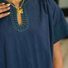 Boot Scootin' Boogie Tiered Dress in Navy