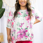 Botanical Bliss - Half Sleeve Top