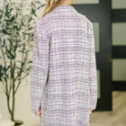 Brixton Tweed Midi Blazer in Lavender Ivory
