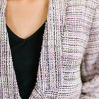 Brixton Tweed Midi Blazer in Lavender Ivory