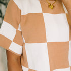 Cafe Check Relaxed Fit Sweater