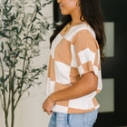 Cafe Check Relaxed Fit Sweater