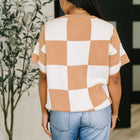 Cafe Check Relaxed Fit Sweater
