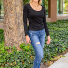 Can You Believe It Basic Long Sleeve Top In Black