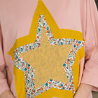 Catch a Star Mixed Print Star Patch Top