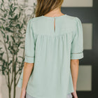 Caught You Looking Crinkle Woven Blouse