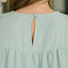 Caught You Looking Crinkle Woven Blouse