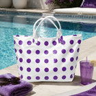 SC - ETA 9/30-10/14 Purple Polka Dot Vinyl TOTE BAG