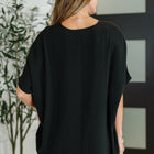 Coastal Ease V-Neck Top in Black