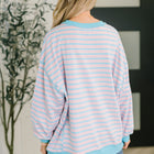 Color Clash Drop Shoulder Long Sleeve