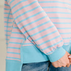 Color Clash Drop Shoulder Long Sleeve