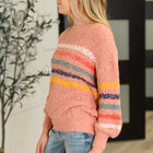 Color Me Cute Fuzzy Knit Pullover
