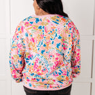 Confusing Times Abstract Print Pullover